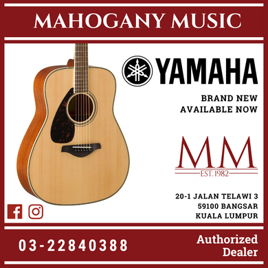 Yamaha FG820L Left Handed Acoustic Guitar - Natural