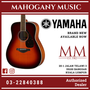 Yamaha FG820 Dreadnought Acoustic Guitar w/FREE Gator GB-4G Acoustic Guitar Bag - Brown Sunburst