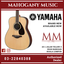 Yamaha FG820 Dreadnought Acoustic Guitar w/FREE Gator GB-4G Acoustic Guitar Bag - Natural