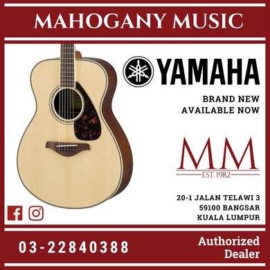 Yamaha FG830 Dreadnought Acoustic Guitar w/FREE Gator GB-4G Acoustic Guitar Bag - Natural