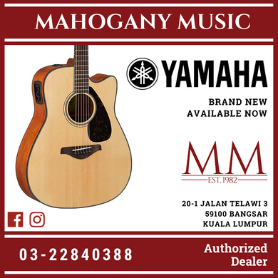 Yamaha FGX800C Dreadnought Cutaway Acoustic-Electric Guitar Package - Natural