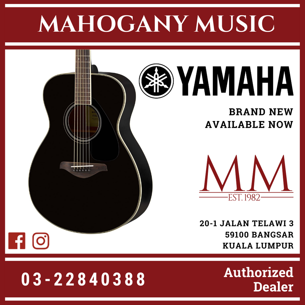 Yamaha FS820 Concert Acoustic Guitar w/FREE Gator GB-4G Acoustic Guitar Bag - Black