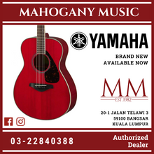 Yamaha FS820 Concert Acoustic Guitar w/FREE Gator GB-4G Acoustic Guitar Bag - Ruby Red