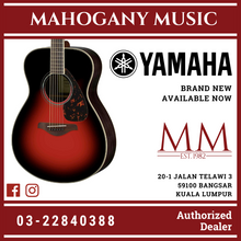 Yamaha FS830 Concert Acoustic Guitar w/FREE Gator GB-4G Acoustic Guitar Bag - Dusk Sun Red
