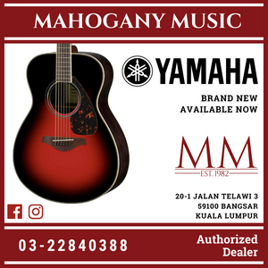 Yamaha FS830 Concert Acoustic Guitar w/FREE Gator GB-4G Acoustic Guitar Bag - Dusk Sun Red