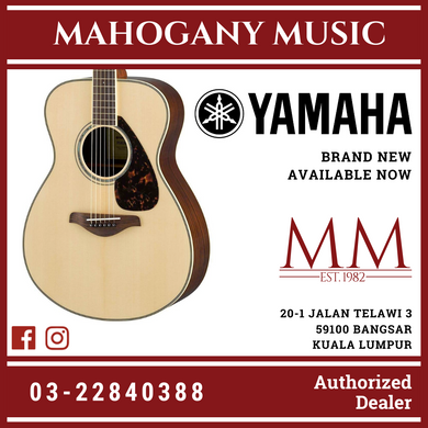Yamaha FS830 Concert Acoustic Guitar w/FREE Gator GB-4G Acoustic Guitar Bag - Natural