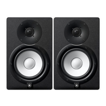 Yamaha HS7 Powered Studio Monitor with Studio Monitor Stands, Gator Isolation Pads and Warm Audio Cables - Black (Pair)