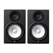 Yamaha HS8 Powered Studio Monitor with Studio Monitor Stands, Gator Isolation Pads and Warm Audio Cables - Black (Pair)
