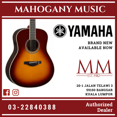 Yamaha LL-TA TransAcoustic Dreadnought Acoustic-Electric Guitar with Hard Bag - Brown Sunburst