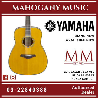 Yamaha LL-TA TransAcoustic Dreadnought Acoustic-Electric Guitar with Amplifier - Vintage Tint