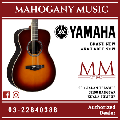 Yamaha LS-TA TransAcoustic Concert Acoustic-Electric Guitar with Hard Bag - Brown Sunburst