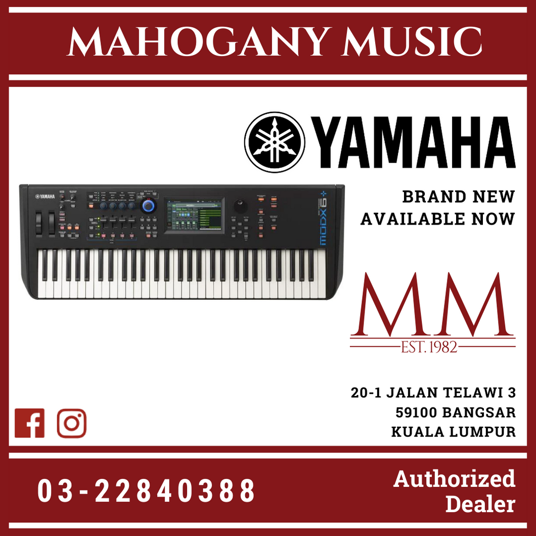 Yamaha MODX6+ 61 Semi-weighted Key Synthesizer with Yamaha ORIGINAL Padded Bag