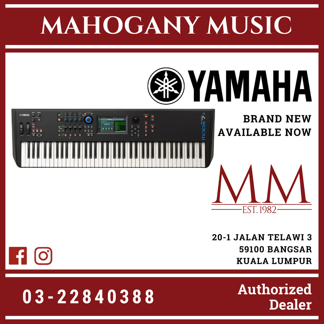 Yamaha MODX7+ 76 Semi-weighted Key Synthesizer with Yamaha ORIGINAL Padded Bag