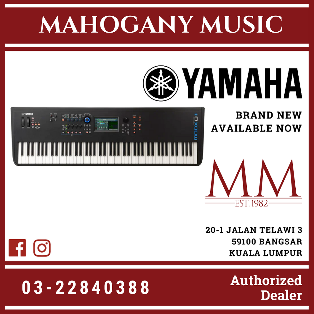Yamaha MODX8+ 88 GHS-weighted Key Synthesizer with Sustain Pedal Package