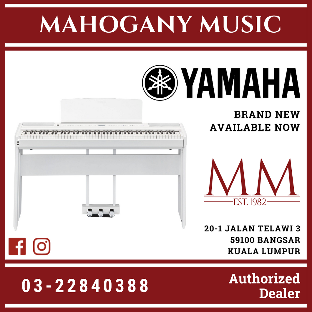 Yamaha P-515 88-Keys Digital Piano - White 11 in 1 Performing Package