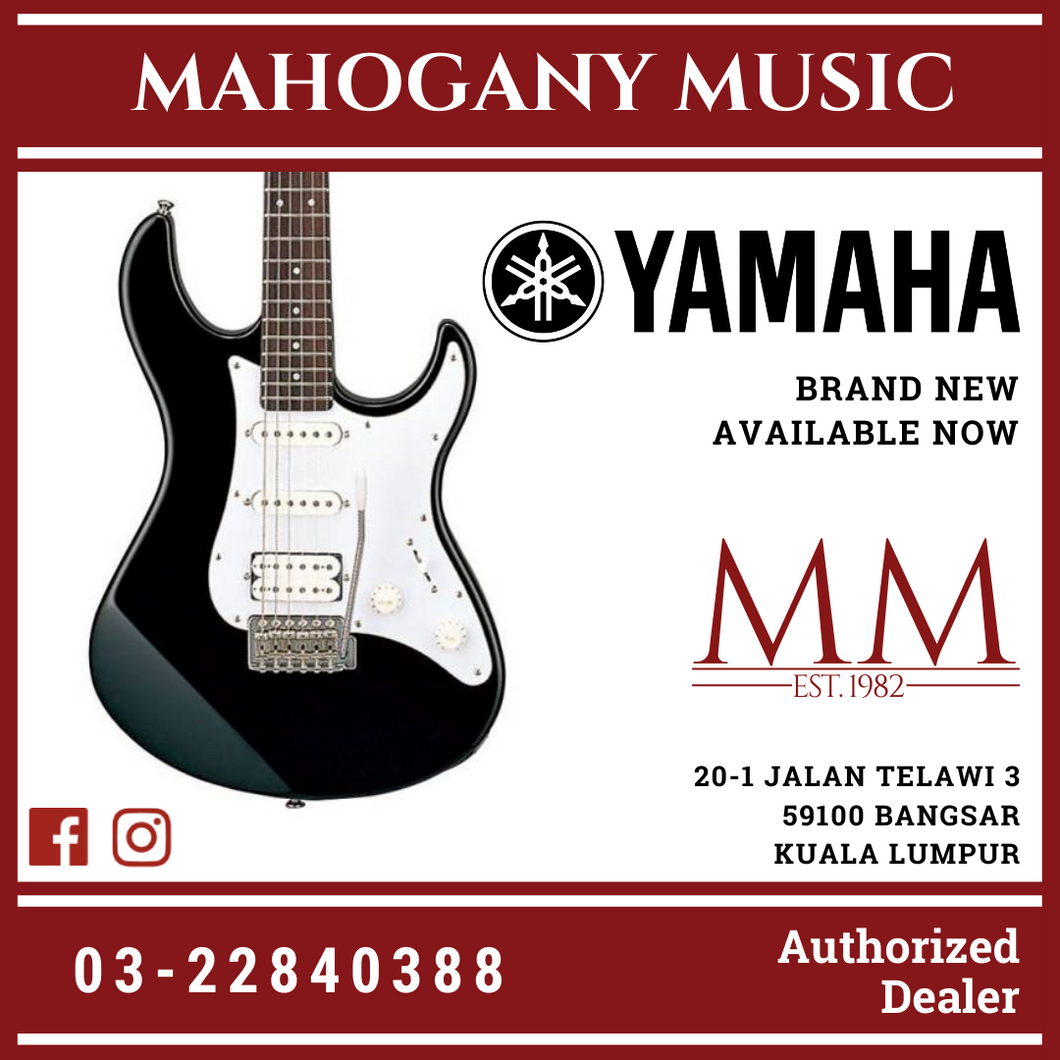 Yamaha PAC012 HSS Electric Guitar Package with GA15II Electric Speaker Amplifier - Black