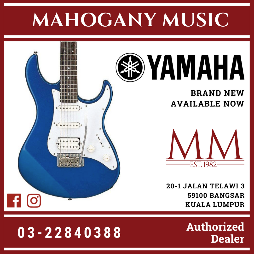 Yamaha PAC012 HSS Pacifica Electric Guitar Package - Dark Blue Metallic