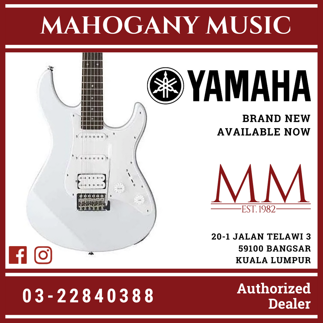 Pac012 Wht Yamaha PAC012 HSS Pacifica Electric Guitar Package - White – Mahogany Music