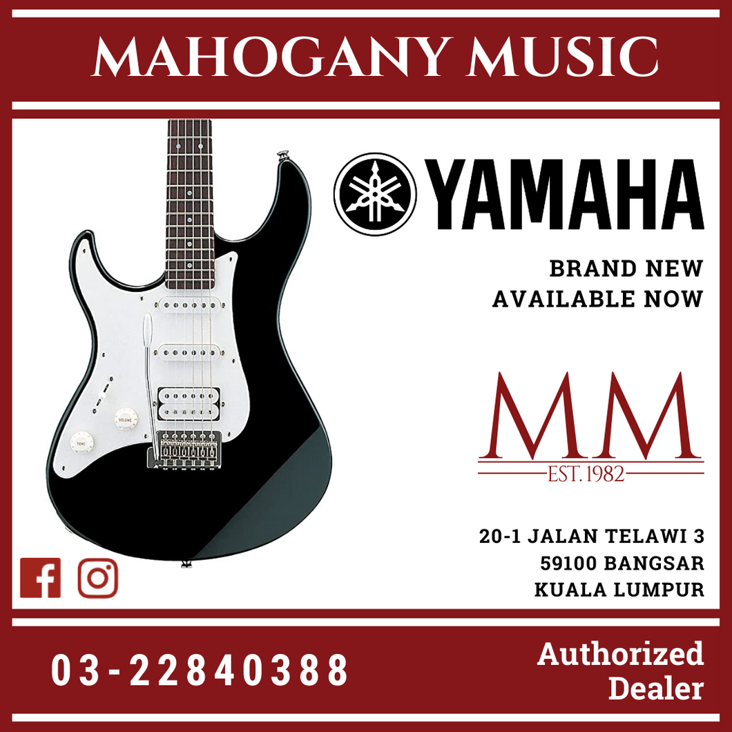 Yamaha PAC112JL Pacifica Left Handed Electric Guitar Black Mahogany Music
