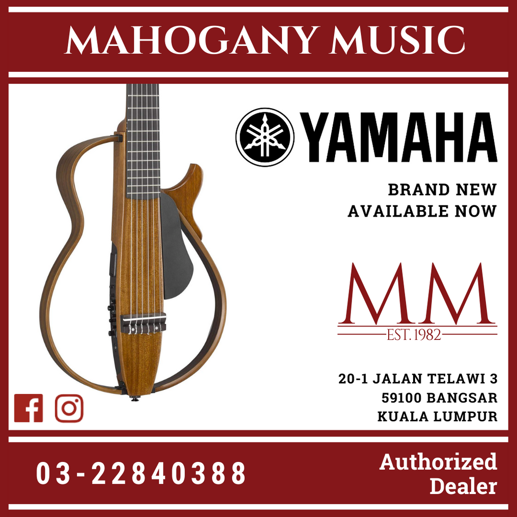 Yamaha SLG200NW Silent Guitar Package, Wide Nylon-String - Natural