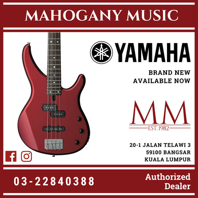 Yamaha TRBX174 4-string Electric Bass Guitar - Red Metallic