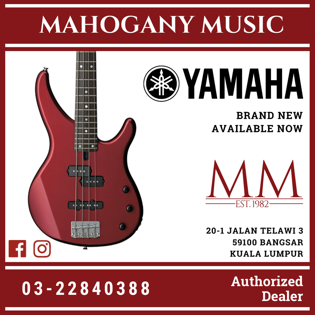 Yamaha TRBX174 4-string Electric Bass Guitar - Red Metallic