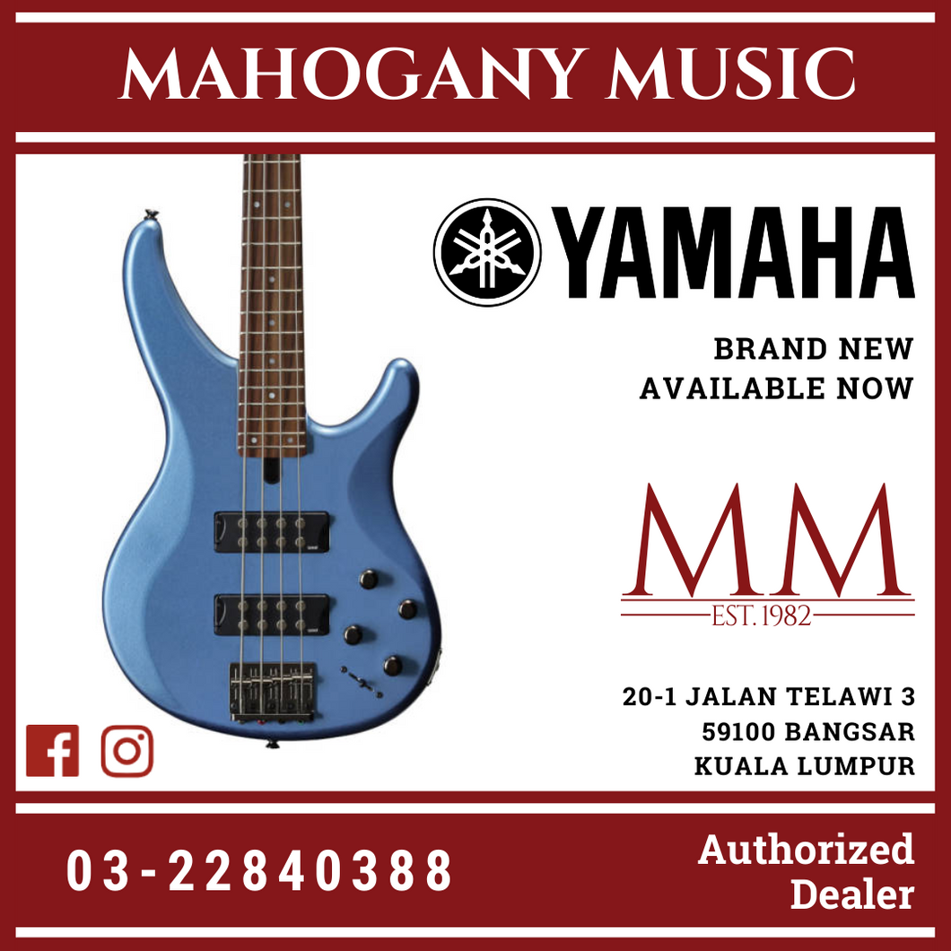 Yamaha TRBX304 4-string Electric Bass Guitar - Factory Blue