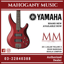 Yamaha TRBX304 4-string Electric Bass Guitar Package - Candy Apple Red