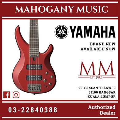 Yamaha TRBX305 5-string Electric Bass Guitar - Candy Apple Red