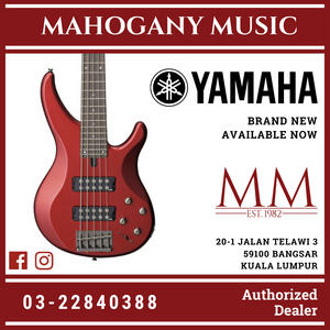 Yamaha TRBX305 5-string Electric Bass Guitar - Candy Apple Red