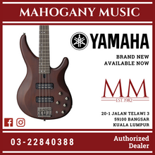 Yamaha TRBX504 4-string Electric Bass Guitar - Translucent Brown