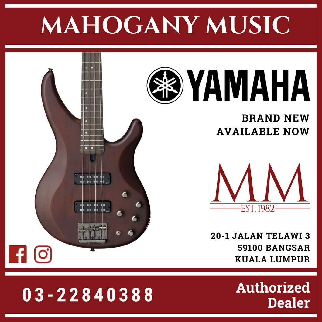 Yamaha TRBX504 4-string Electric Bass Guitar - Translucent Brown