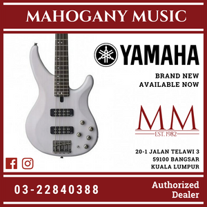 Yamaha TRBX504 4-string Electric Bass Guitar - Translucent White