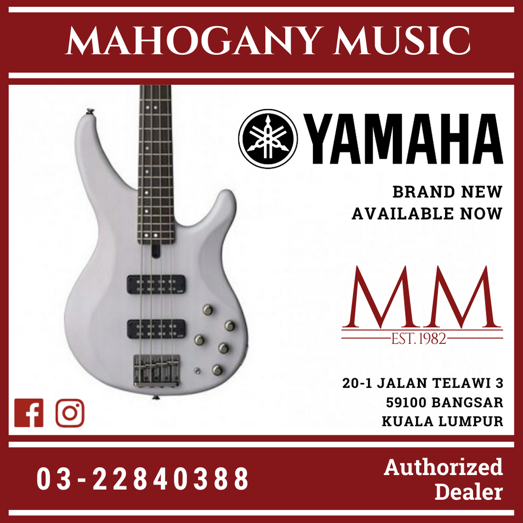 Yamaha TRBX504 4-string Electric Bass Guitar - Translucent White