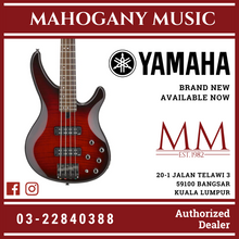 Yamaha TRBX604FM 4-string Electric Bass Guitar - Dark Red Burst