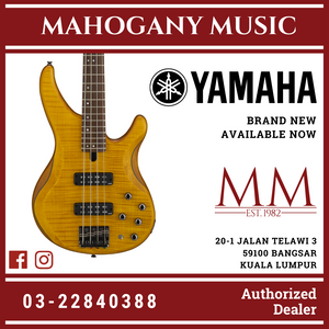 Yamaha TRBX604FM 4-string Electric Bass Guitar - Matte Amber