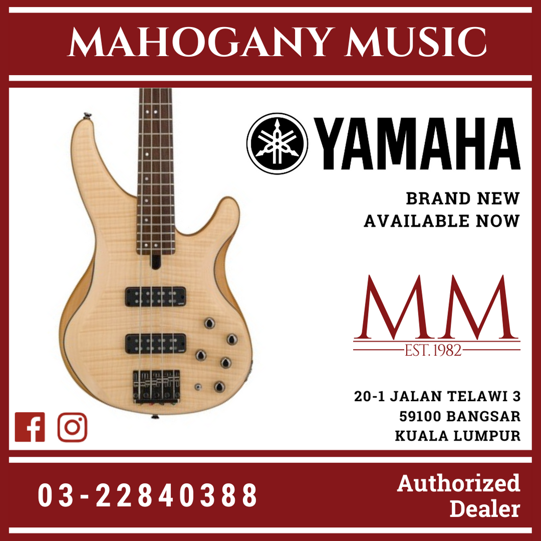 Yamaha TRBX604FM 4-string Electric Bass Guitar - Natural Satin