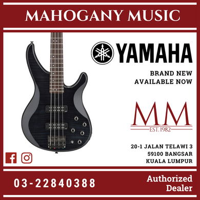 Yamaha TRBX604FM 4-string Electric Bass Guitar - Translucent Black