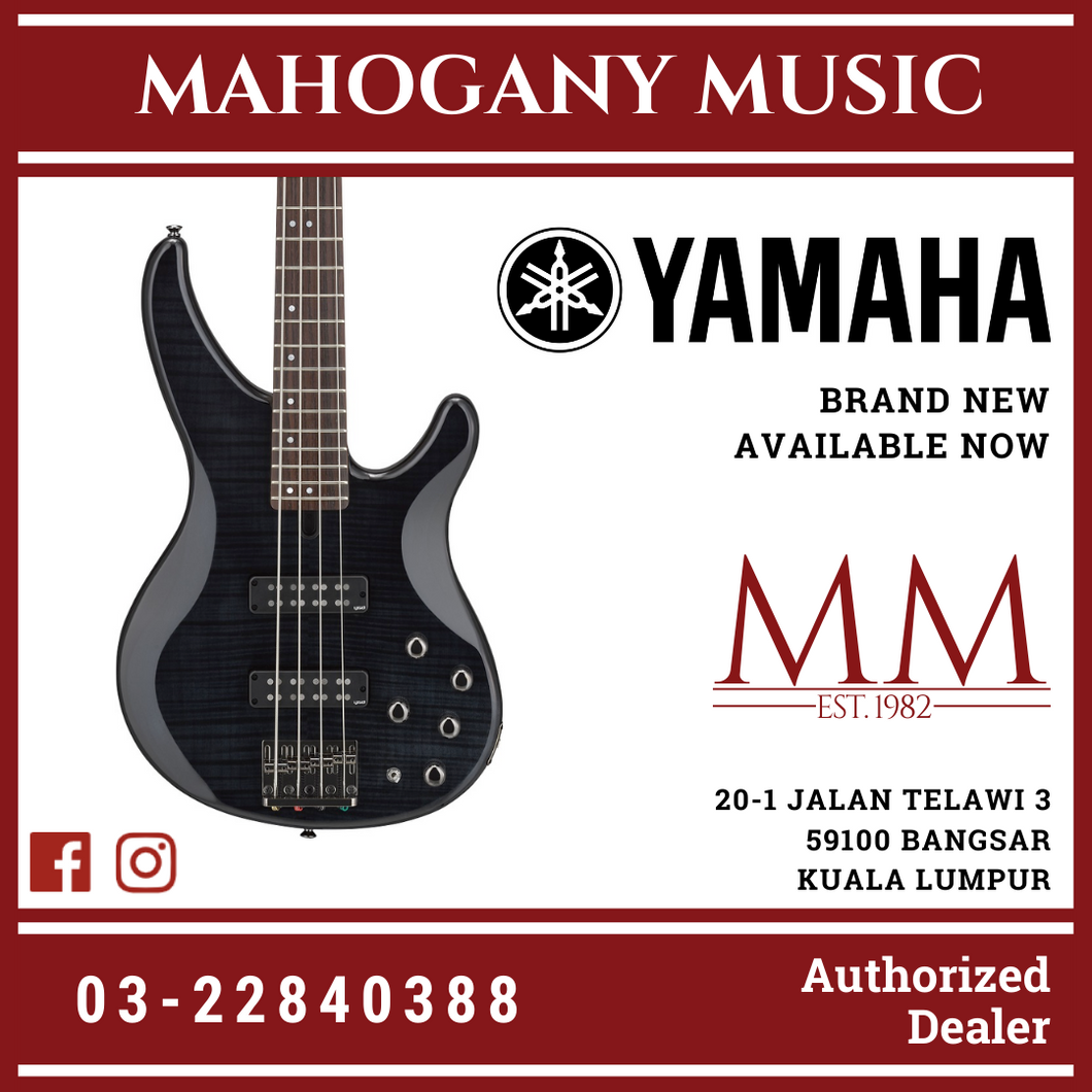 Yamaha TRBX604FM 4-string Electric Bass Guitar - Translucent Black