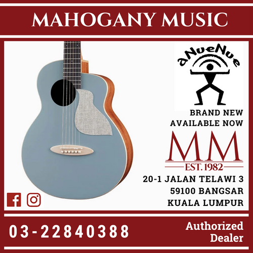 aNueNue Solid Top Bird MC10 BAE Blue Arona Acoustic Guitar Blue