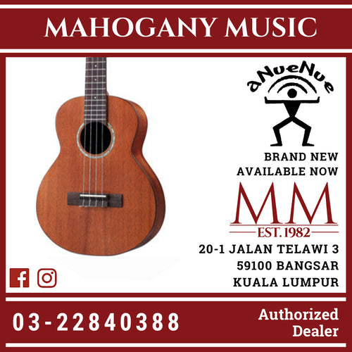 aNueNue T3E Hawaiian Dream Series Solid Top Tenor Ukulele With Gigbag - Satin NaturalT3E