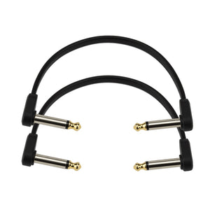 D'Addario PW-FPRR-204 Right Angle to Right Angle Flat Patch Cable, 4-Inch, Twin-Pack