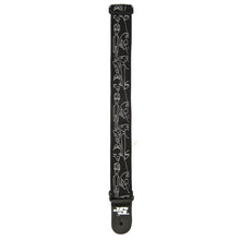 D’Addario 50JS05 Joe Satriani Series Signature Guitar Strap, Silver Sketches