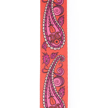 D’Addario 50JS12 Joe Satriani Woven Guitar Strap, Paisley Red