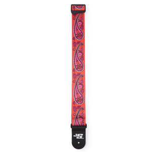 D’Addario 50JS12 Joe Satriani Woven Guitar Strap, Paisley Red