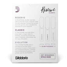 D’Addario DCT1020 Reserve Classic Bb Clarinet Reeds, Strength 2.0, 10-Pack