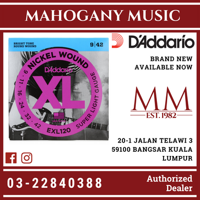 D'Addario EXL120 Nickel Wound Electric Strings - .009-.042 Super Light