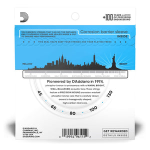 D’Addario EPBB170-5 Phosphor Bronze 5-String Acoustic Bass Strings, Regular Light, Long Scale, 45-130 Gauge