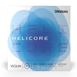 D’Addario H310 4/4M Helicore Violin String Set, 4/4 Scale, Medium Tension