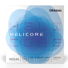 D’Addario H310W 4/4M Helicore Violin String Set with Wound E, 4/4 Scale, Medium Tension